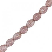 Czech Pinch beads Perlen 5x3mm Chalk white teracota purple 03000/15496
